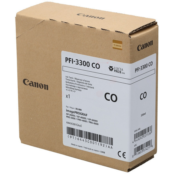 6443C001 // PFI3300CO / original Canon Tinte Sonst / 6443C001 / 330.00 ml