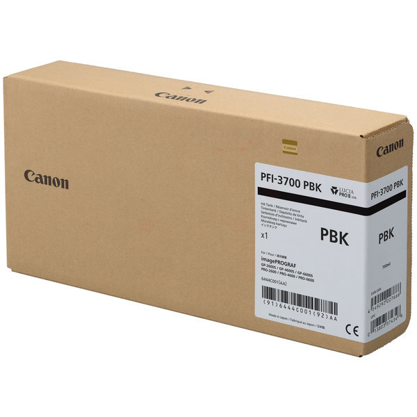 6444C001 // PFI3700PBK / schwarz / original Canon  / 6444C001 / 700.00 ml