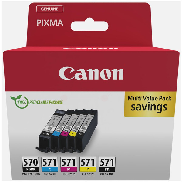 0372C006 // PGI570CLI571 / schwarz / original CANON Tintenpatrone MultiPack / 0372C006