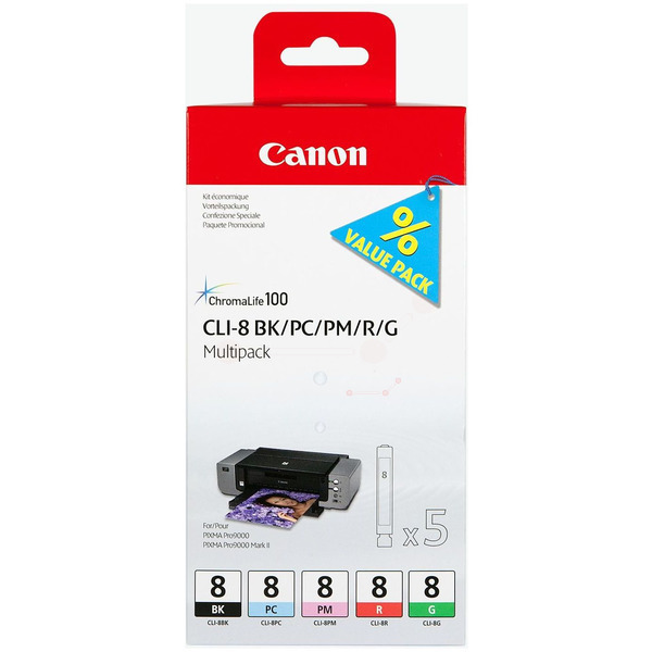 0620B027 // CLI8 / original CANON Tintenpatrone MultiPack / 0620B027