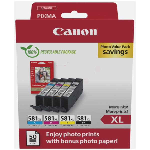 2052C006 // CLI581XL / original CANON Tintenpatrone MultiPack / 2052C006
