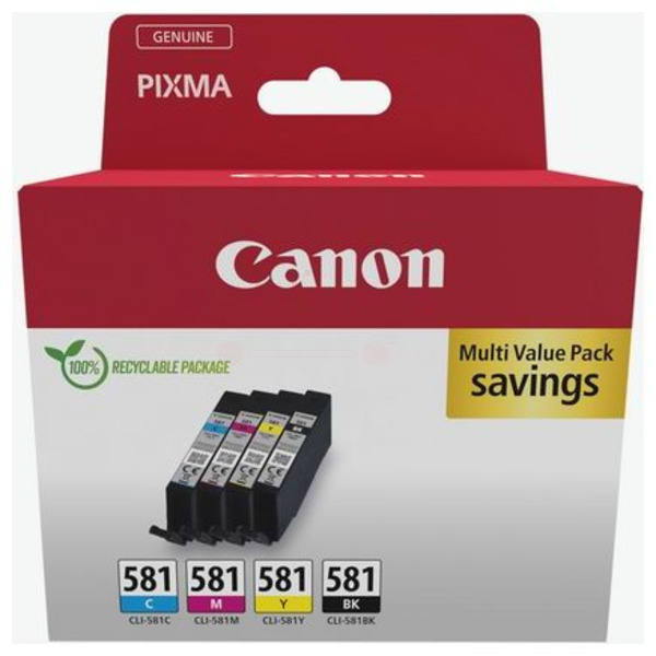 2103C007 // CLI581 / schwarz cyan magenta / original CANON Tintenpatrone MultiPack / 2103C007 / 5.60 ml