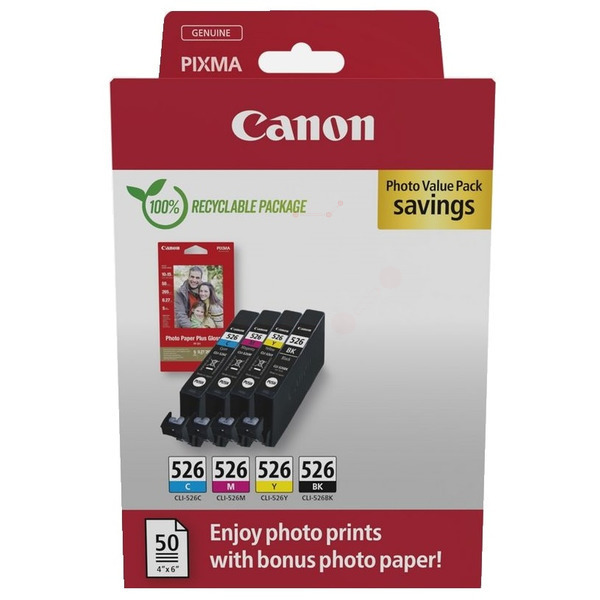4540B019 // CLI526 / original CANON Tintenpatrone MultiPack / 4540B019 / 450 S. / 9.00 ml