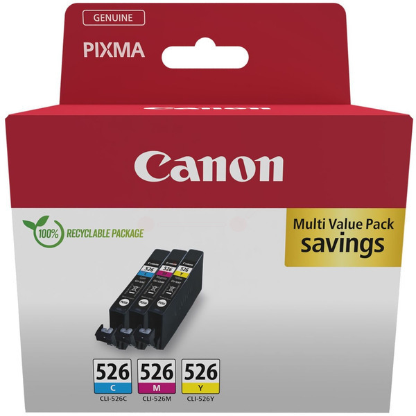 4541B018 // CLI526 / gelb cyan magenta / original CANON Tintenpatrone MultiPack / 4541B018 / 450 S. / 9.00 ml