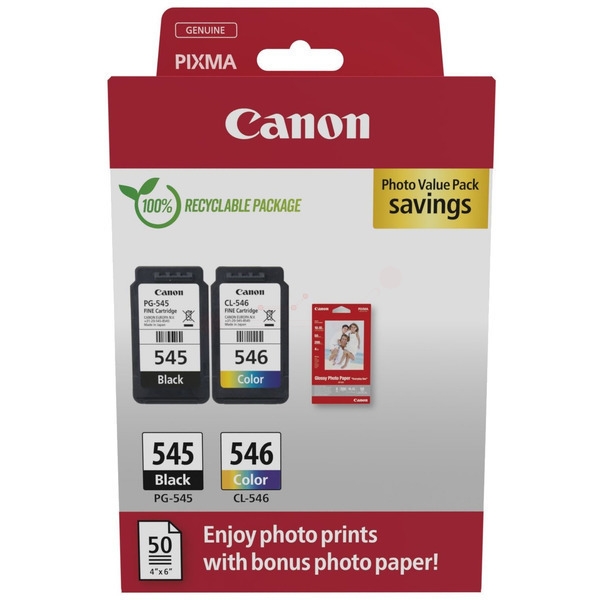 8287B008 // PG545CL546 / schwarz / original CANON Druckkopfpatrone Multipack / 8287B008 / 180 S.