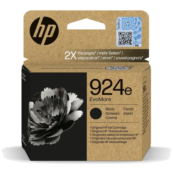 4K0V0NE // 924E / schwarz / original HP Tintenpatrone schwarz / 4K0V0NE / 1000 S.