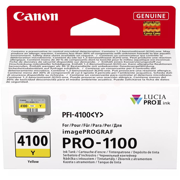 6780C001 // PFI4100Y / gelb / original Canon Tinte / 6780C001 / 80.00 ml