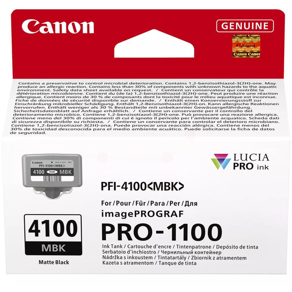 6776C001 // PFI4100MBK / schwarz / original Canon  / 6776C001 / 80.00 ml