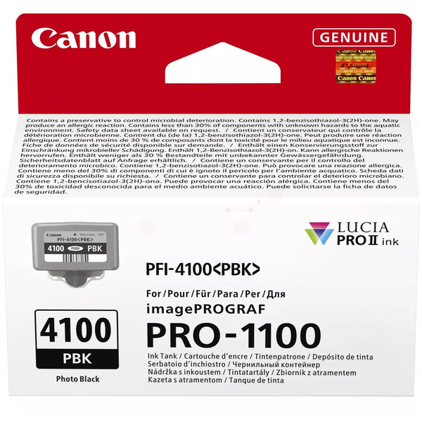 6777C001 // PFI4100PBK / schwarz / original Canon  / 6777C001 / 80.00 ml