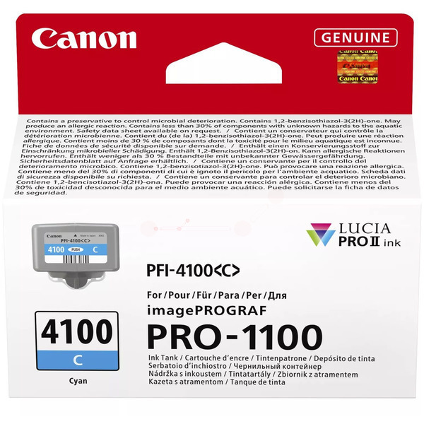 6778C001 // PFI4100C / cyan / original Canon Tinte / 6778C001 / 80.00 ml