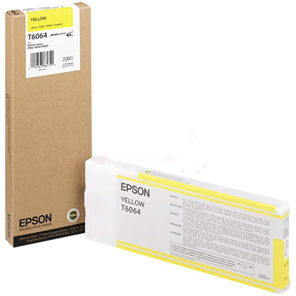 C13T606400 // T6064 / gelb / original EPSON Tintenpatrone gelb / C13T606400 / 220.00 ml