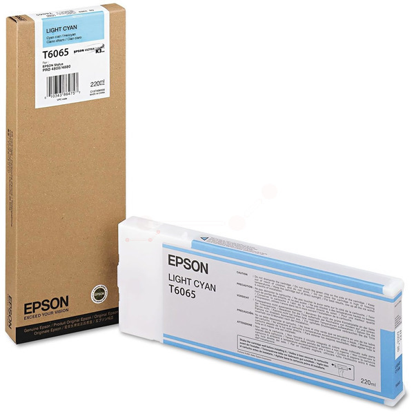 C13T606500 // T6065 / cyan / original EPSON Tintenpatrone cyan hell / C13T606500 / 220.00 ml