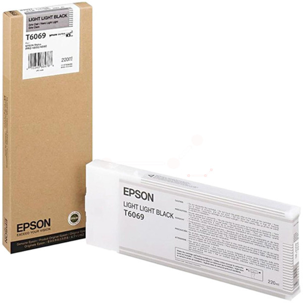C13T606900 // T6069 / schwarz / original EPSON Tintenpatrone schwarz hell hell / C13T606900 / 220.00 ml