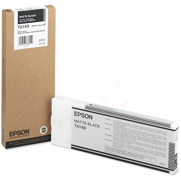 C13T61480N // T6148 / schwarz / original EPSON Tintenpatrone schwarz matt / C13T61480N / 220.00 ml
