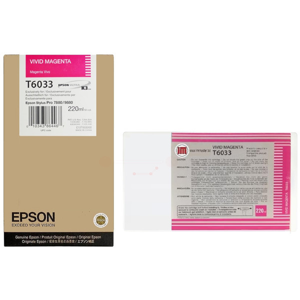 C13T603300 // T6033 / magenta / original EPSON Tintenpatrone magenta / C13T603300 / 220.00 ml