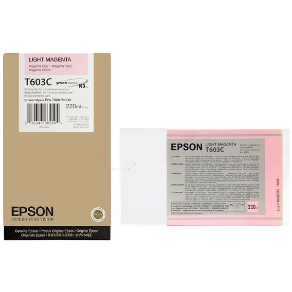 C13T603C00 // T603 / magenta / original EPSON Tintenpatrone magenta hell / C13T603C00 / 220.00 ml