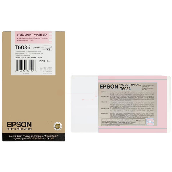 C13T603600 // T6036 / magenta / original EPSON Tintenpatrone magenta hell / C13T603600 / 220.00 ml