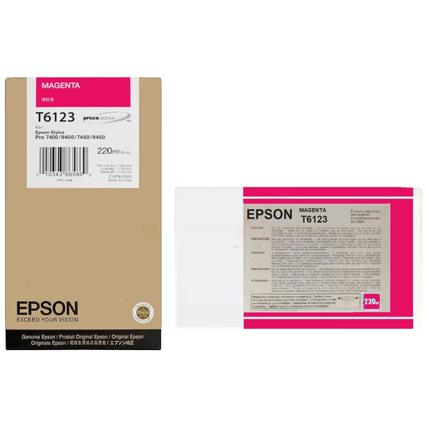 C13T612300 // T6123 / magenta / original EPSON Tintenpatrone magenta / C13T612300 / 220.00 ml