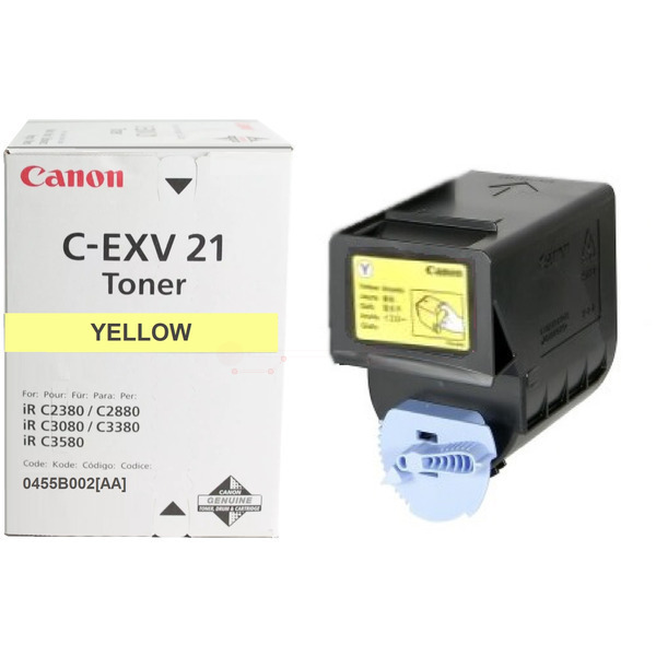 0455B002 // CEXV21 / gelb / original CANON Toner gelb / 0455B002 / 14000 S. / 260 Gr.  