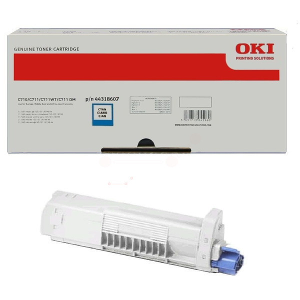 44318607 / cyan / original OKI Toner cyan / 44318607 / 11500 S.