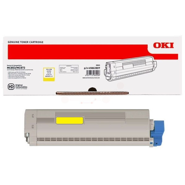 45862837 / gelb / original OKI Toner gelb / 45862837 / 7300 S.
