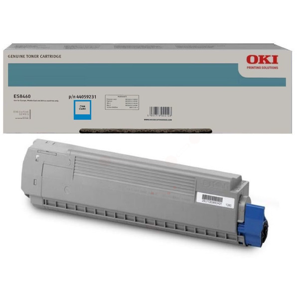 44059231 / cyan / original OKI Toner cyan / 44059231 / 9000 S.