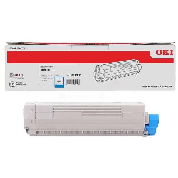 44844507 / cyan / original OKI Toner cyan / 44844507 / 10000 S.