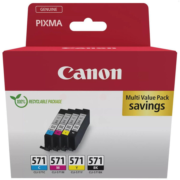 0386C008 // CLI571 / original CANON Tintenpatrone MultiPack / 0386C008 / 7.00 ml