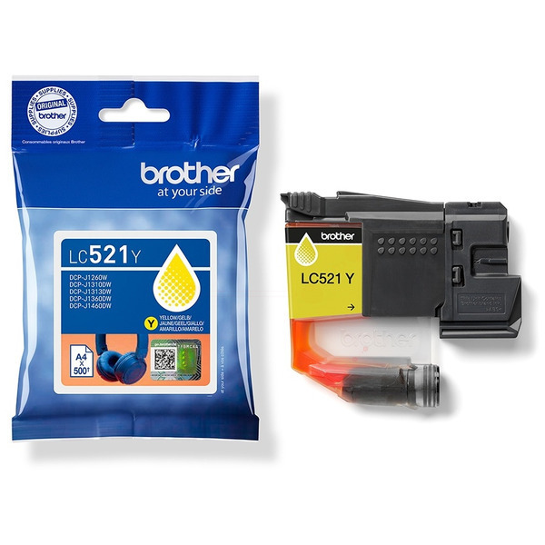 LC521Y / gelb / original Brother Tintenpatrone gel / LC521Y / 500 S.