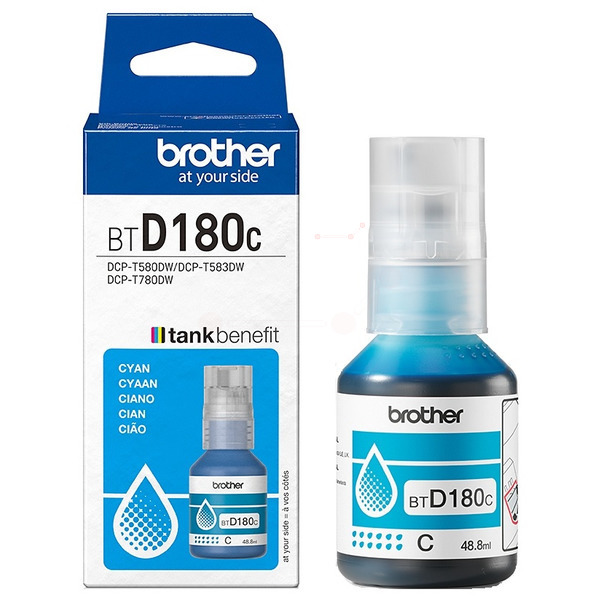 BTD180C / cyan / original Brother Tintenflasche cy / BTD180C / 5000 S. / 48.80 ml