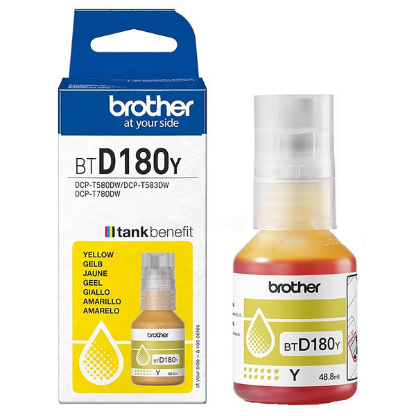 BTD180Y / gelb / original Brother Tintenflasche ge / BTD180Y / 5000 S. / 48.80 ml