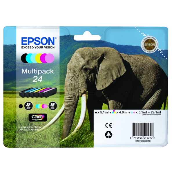 C13T24284011 // 24 / original EPSON Tintenpatrone MultiPack / C13T24284011 / 360 S.