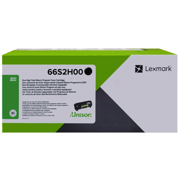 66S2H00 / schwarz / original LEXMARK Toner schwarz / 66S2H00 / 28400 S.