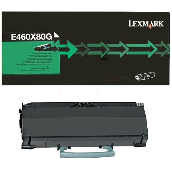 E460X80G / schwarz / original LEXMARK Toner schwarz / E460X80G / 15000 S.