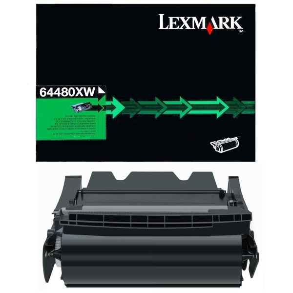 64480XW / schwarz / original Lexmark Toner schwarz / 64480XW / 32000 S.