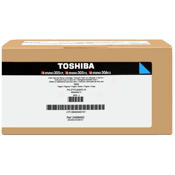 6B000000747 // T305PCR / original TOSHIBA Toner cyan / 6B000000747 / 3000 S.