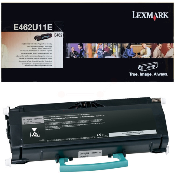 E462U11E / schwarz / original LEXMARK Toner schwarz / E462U11E / 18000 S.