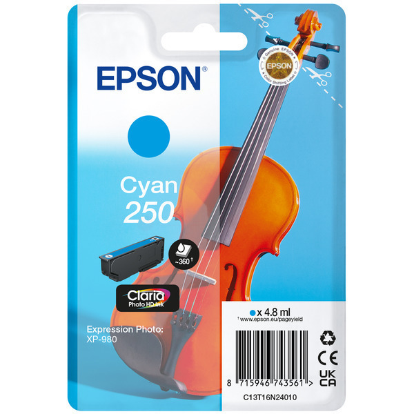 C13T16N24010 // 250 / cyan / original Epson Tinten / C13T16N24010