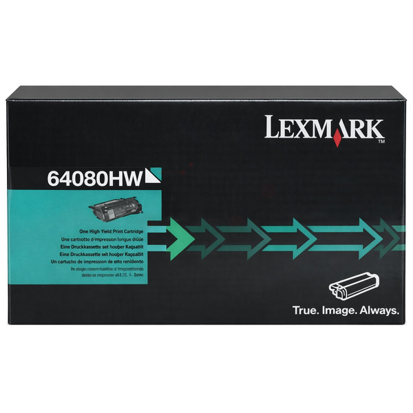 64080HW / schwarz / original Lexmark Toner schwarz / 64080HW / 21000 S.