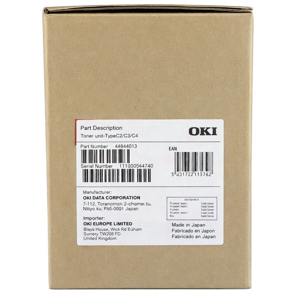 46844013 / cyan / original OKI Toner cyan / 46844013 / 9000 S.