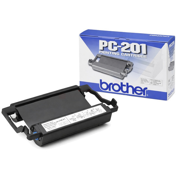 PC201 / schwarz / original BROTHER ThermoTransferRolle / PC201 / 420 S.