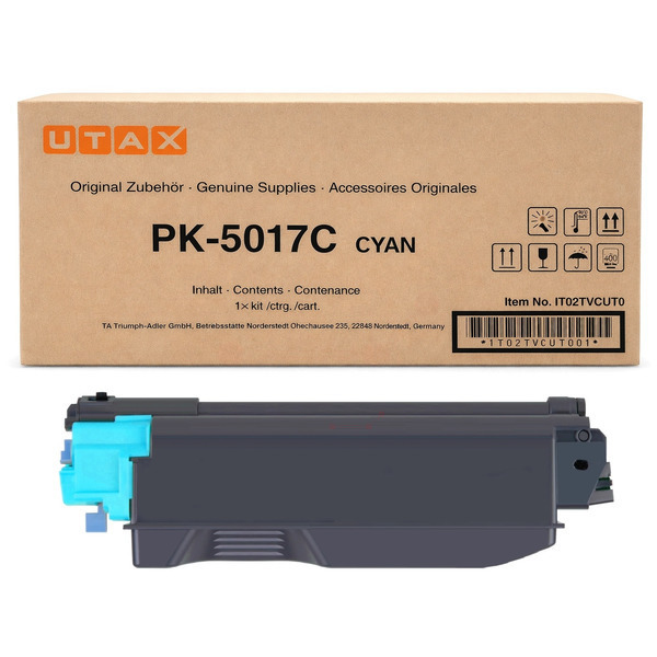 1T02TVCUT0 // PK5017C / cyan / original UTAX Toner cyan / 1T02TVCUT0 / 6000 S.
