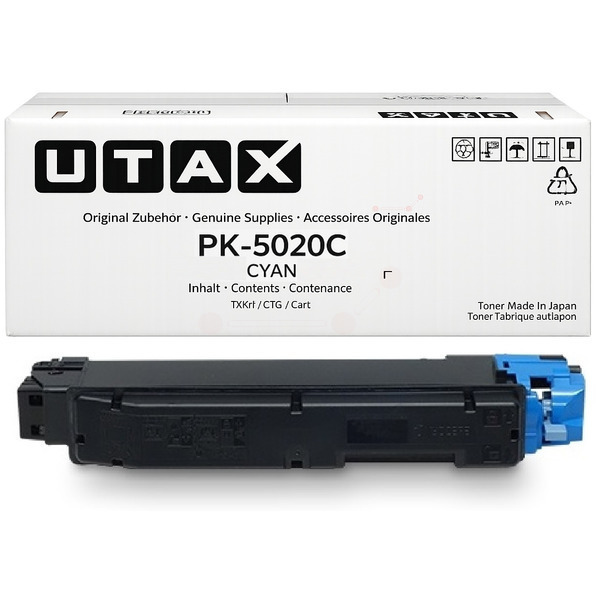 1T02YJCUT0 // PK5020C / cyan / original Utax Toner / 1T02YJCUT0 / 5000 S.