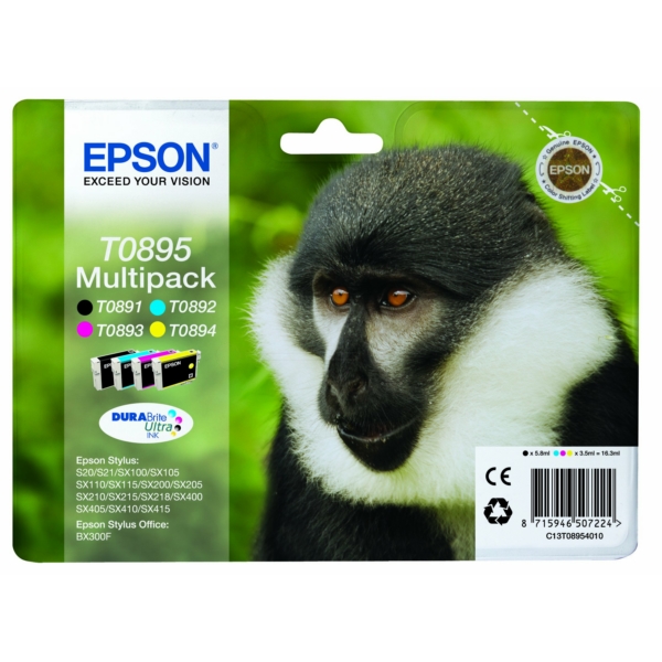 C13T08954011 // T0895 / original EPSON Tintenpatrone MultiPack / C13T08954011