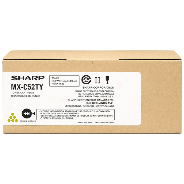 MXC52TY / gelb / original Sharp Toner gelb / MXC52TY / 14200 S.