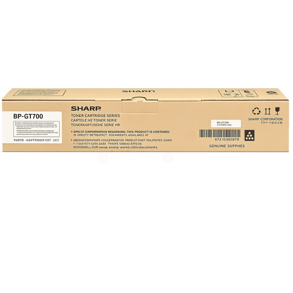 BPGT700 / schwarz / original SHARP Toner schwarz / BPGT700 / 40000 S.