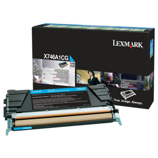 X746A3CG / cyan / original LEXMARK Toner cyan / X746A3CG / 7000 S.