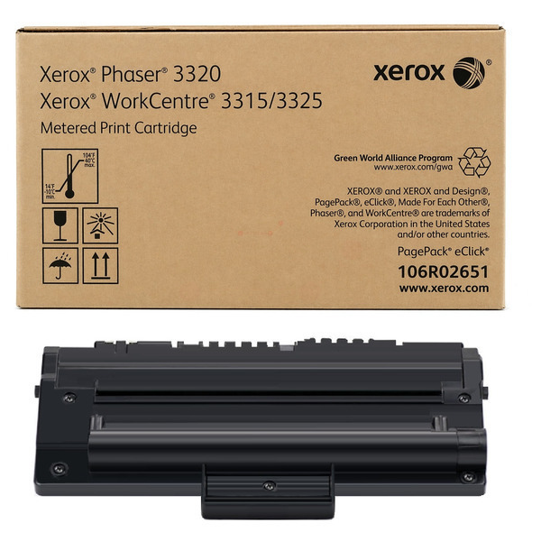 106R02651 / schwarz / original XEROX Toner schwarz / 106R02651 / 3000 S.