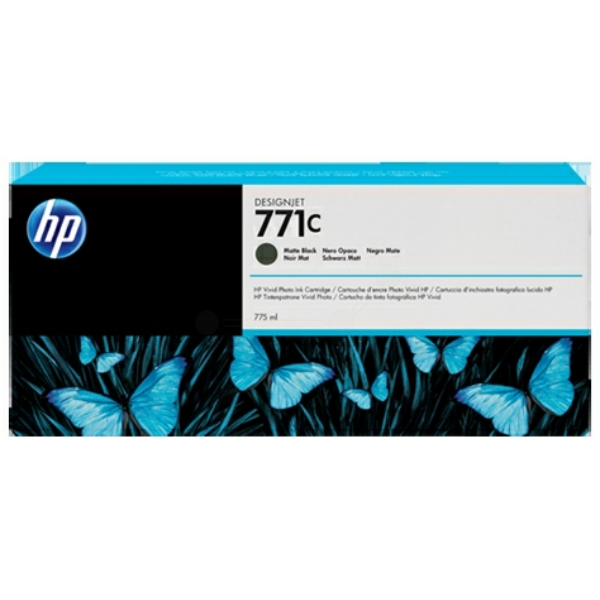 B6Y07A // 771C / schwarz / original HP Tintenpatrone schwarz matt / B6Y07A / 775.00 ml