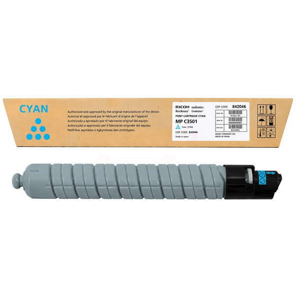 842046 / cyan / original RICOH Toner cyan / 842046 / 15000 S. / 370 Gr.  